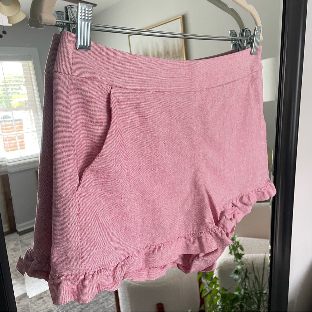 LOFT Pink Ruffle Shorts - Picture 5 of 8